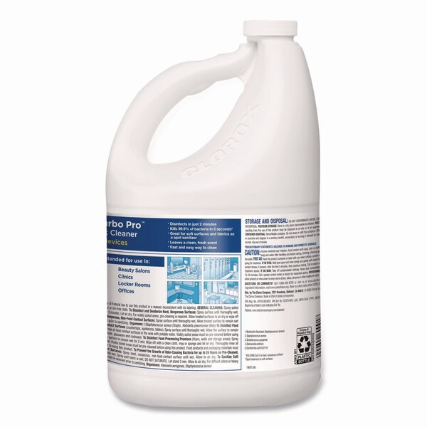 Clorox Turbo Pro Disinfectant Cleaner for Sprayer Devices, 121 oz Bottle, PK3 - 60091