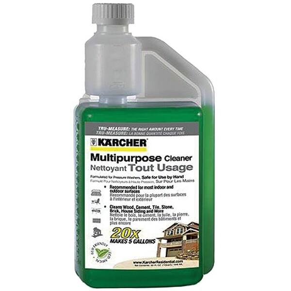 Karcher Pressure Washer Detergent, Liquid, Surfactant, 1 qt - 9.558-145.0/120.0