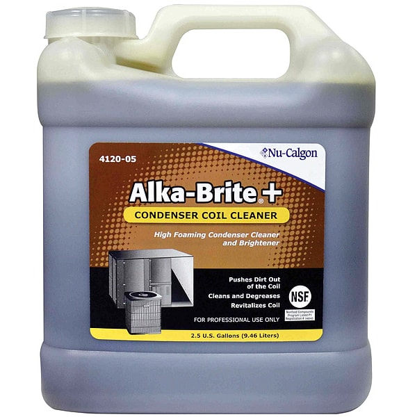 Nu-Calgon Coil Cleaner, 2.5 gal, Jug, Brown - 4120-05