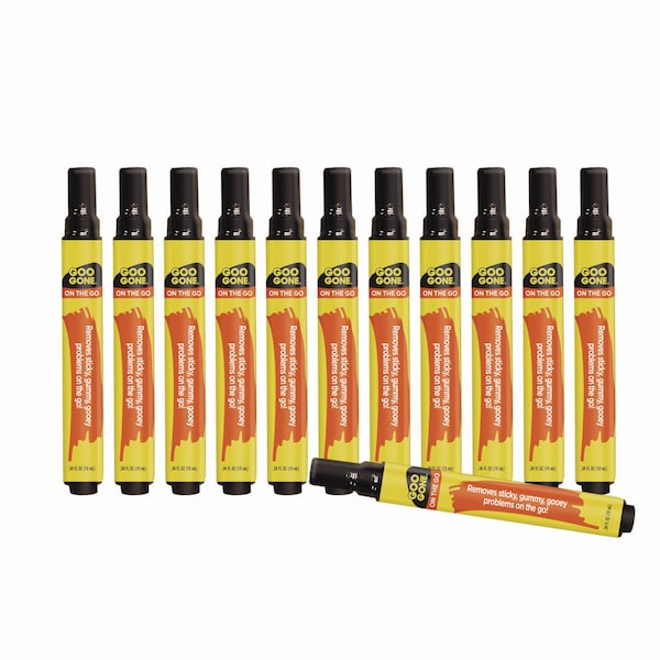 Goo Gone Mess-Free Pen Cleaner, Citrus Scent, 0.34 Pen Applicator, PK12 - 2100