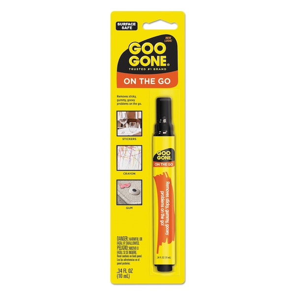 Goo Gone Mess-Free Pen Cleaner, Citrus Scent, 0.34 Pen Applicator, PK12 - 2100