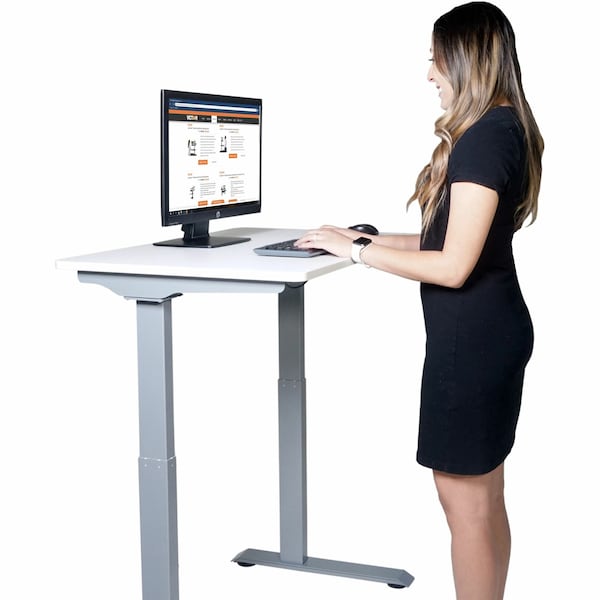 Victor Technology Electric Sit-Stand Desk, 36 in W, White - DC830W