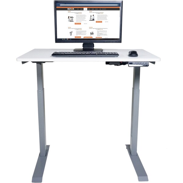 Victor Technology Electric Sit-Stand Desk, 36 in W, White - DC830W