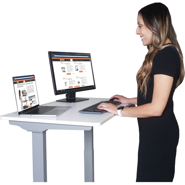 Victor Technology Electric Sit-Stand Desk, 36 in W, White - DC830W