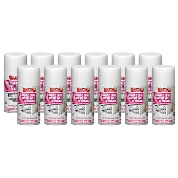 Chase Products Champion Sprayon Chewing Gum & Candle Wax Remover net 5.5 oz.., 12PK - 5165