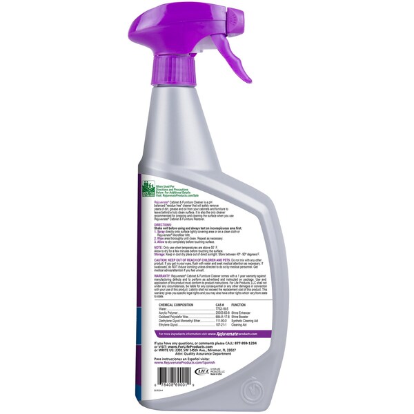 Rejuvenate Rejuvenate Lemon Scent Cabinet and Wood Cleaner 32 oz Liquid - RJ32CC