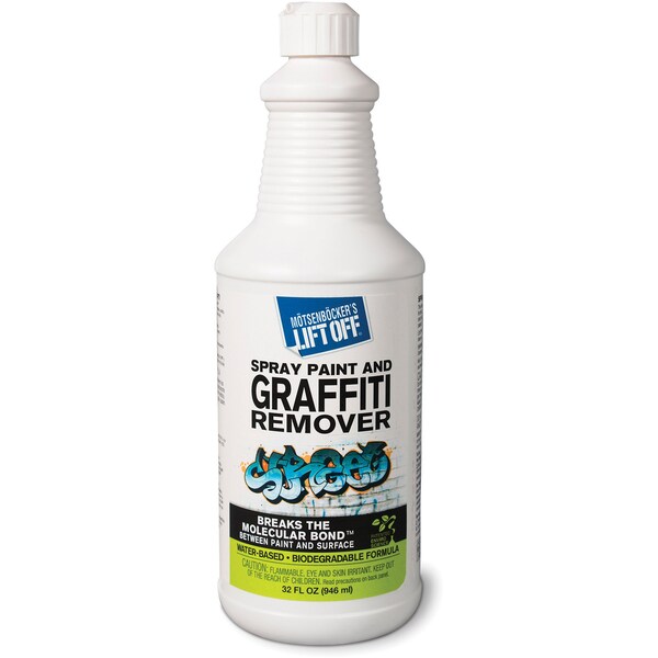 Motsenbockers Lift Off Graffiti Remover, Multi-surface, Water-based, 32oz WE, PK 6 - MOT41103CT