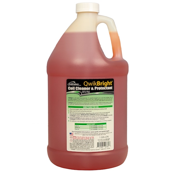 Qwikproducts QwikBright-MC Microchannel Coil Cleaner/Protectant: 1 Gallon - QT2782