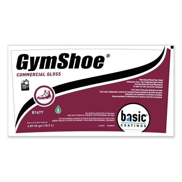 Betco GymShoe Gloss Sport Finish, Mild Scent, 5 gal Pail - 16770500
