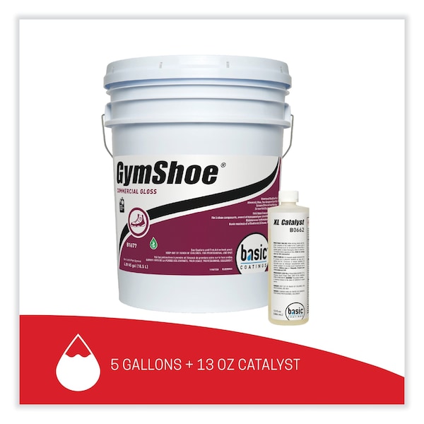 Betco GymShoe Gloss Sport Finish, Mild Scent, 5 gal Pail - 16770500