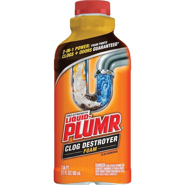 Liquid-Plumr Slow Flow Fighter 17 Oz. Foaming Liquid Drain Opener & Cleaner - 1290