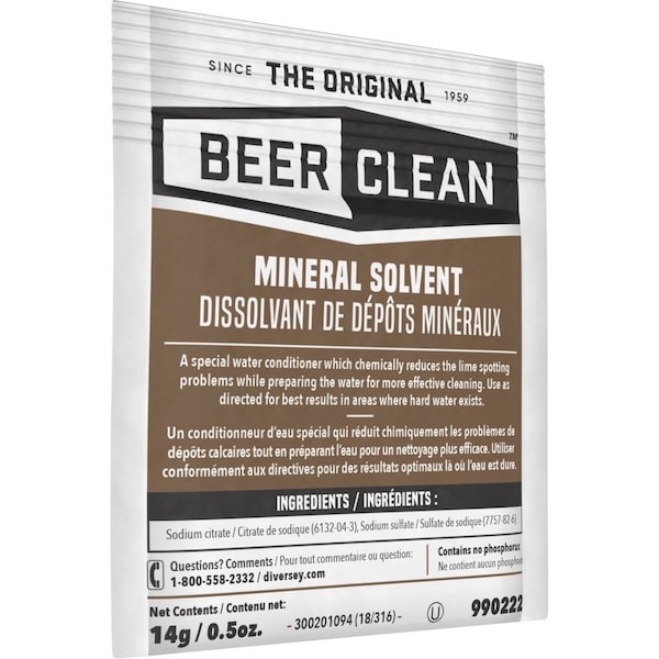 Beer Clean Powder Beer Clean Mineral Solvent, PK100 - 990222