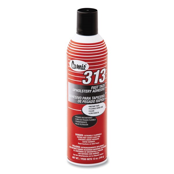 Camie Fast Tack Upholstery Adhesive, 12 oz Aerosol Spray, Dries Clear, 12PK - CA313