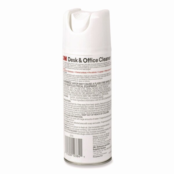 3M Desk and Office Spray Cleaner, 15 oz Aerosol Spray, PK12, 12PK - 573