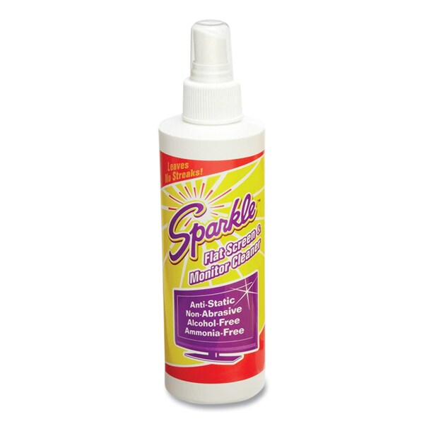 Sparkle Flat Screen & Monitor Cleaner, Pleasant Scent, 8 oz Bottle, PK2 - 50128EA