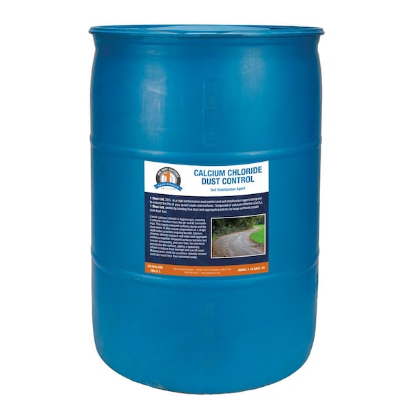 One Shot 1 Shot 55 Gal Drum Of Calcium Chloride Dust Control By Bare Ground - 1S-CACL-55