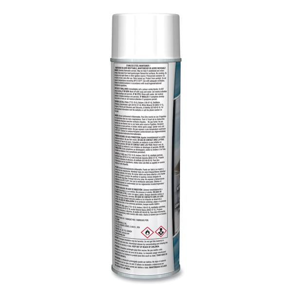Claire Stainless Steel Maintainer, Lemon Scent, 16 oz Aerosol Spray, 12PK - CL844