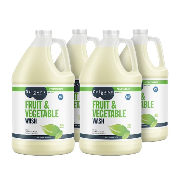 Origenz Natural Fruit & Vegetable Wash Concentrate; 4x1 Gal., 4PK - FPR75-SS-04X1-E401
