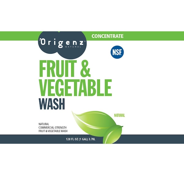 Origenz Natural Fruit & Vegetable Wash Concentrate; 4x1 Gal., 4PK - FPR75-SS-04X1-E401