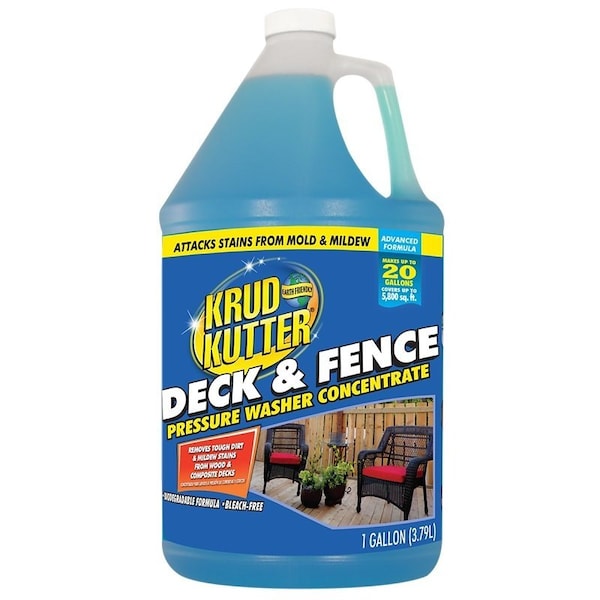 Rust-Oleum Krud Kutter Advanced Formula Deck and Fence Pressure Washer Concentrate, Liquid, 1 gal Bottle - 385465