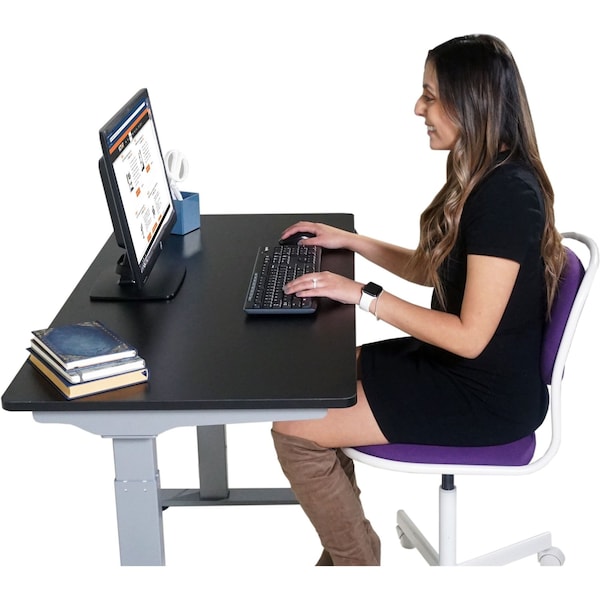 Victor Technology Electric Sit-Stand Desk, 48 in W, Black - DC840B