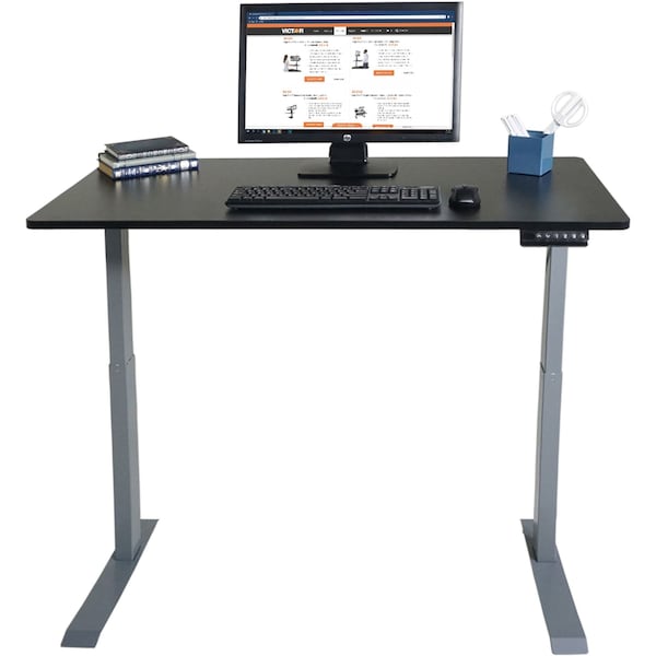 Victor Technology Electric Sit-Stand Desk, 48 in W, Black - DC840B