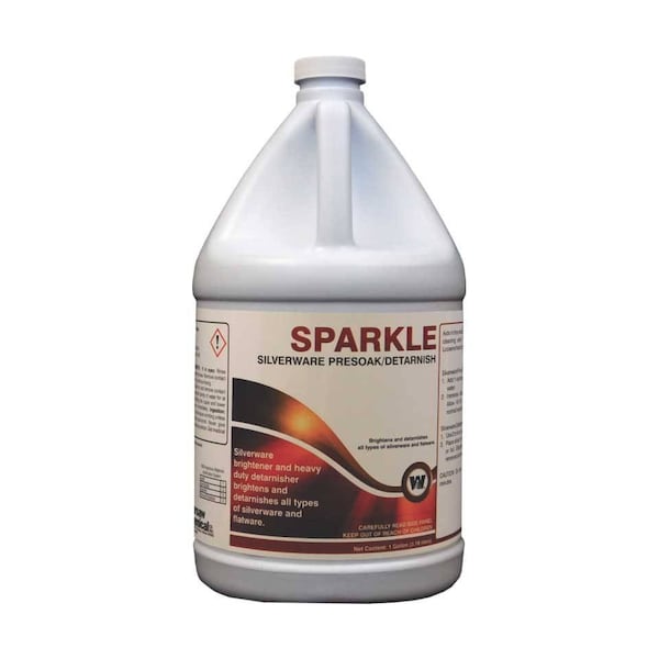 Warsaw Chemical Sparkle Silverware Presoak/Detarnis, 1-Gallon, 4PK - 63758-0000004