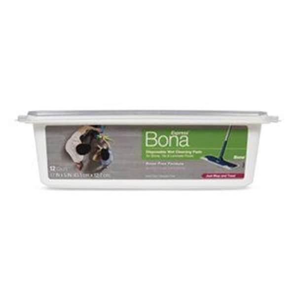 Bona Bona Kemi USA 256624 Tile & Laminate Floor Disposable Wet Cleaning Pads; Pack of 12 - 256624