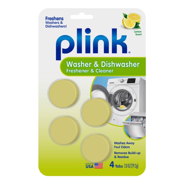 Plink Washer & Dishwasher Freshener & Cleaner, Fresh Lemon, PK4 - PAL01B