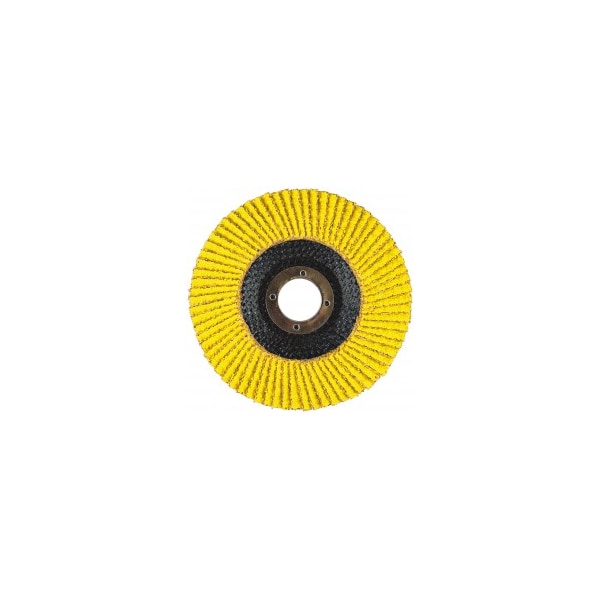 Arc Abrasivos 4-1/2" x 5/8"-11 T27 - Disco de láminas de fibra de vidrio recubierta de alto rendimiento PREDATOR de cara plana, grano 120 - 71-10817FFW