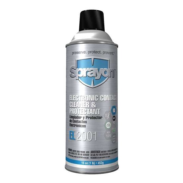 Sprayon Electronic Contact Cleaner, Aerosol Spray Can, 16 oz, Liquid - S02001000