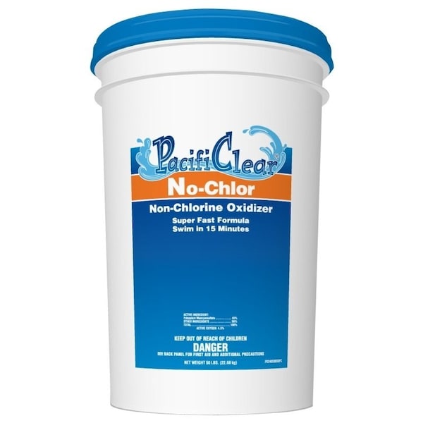 Pacificlear NoChlorine Pool Chemical, 50 lb Pail, Granular, Chloramine - F024050050PC