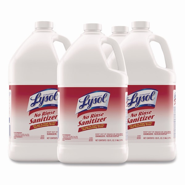 Lysol No-Rinse Sanitizer Concentrate, Unscented, 128 oz Bottle - 3624174389
