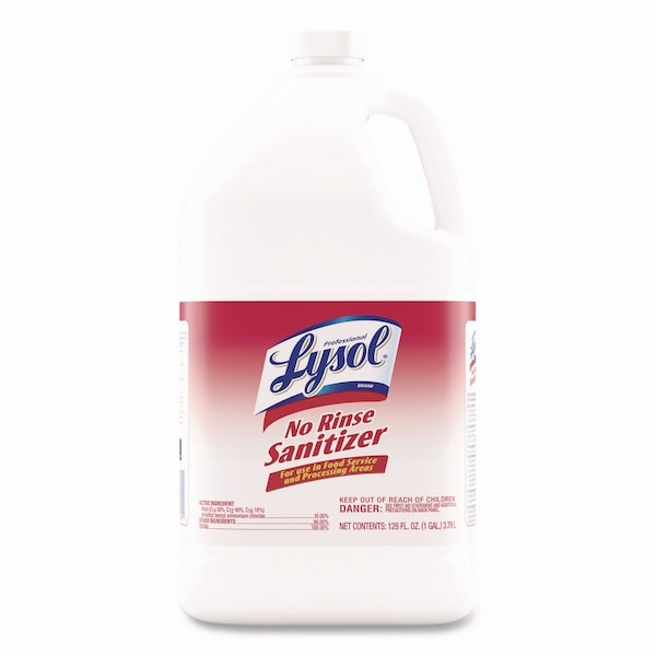 Lysol No-Rinse Sanitizer Concentrate, Unscented, 128 oz Bottle - 3624174389