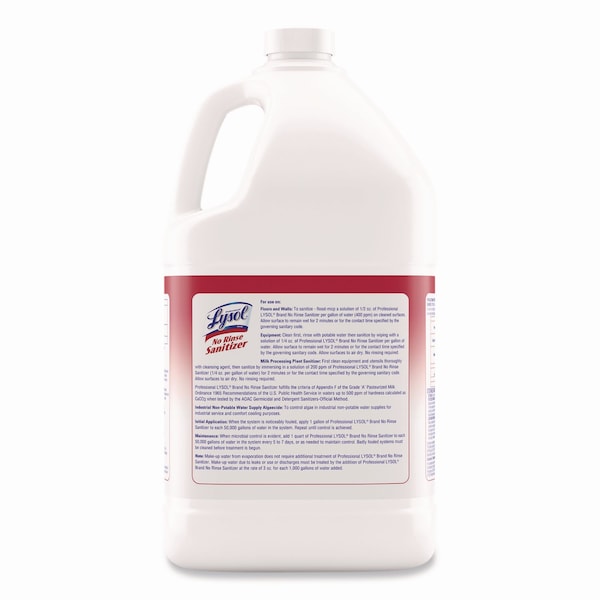 Lysol No-Rinse Sanitizer Concentrate, Unscented, 128 oz Bottle - 3624174389