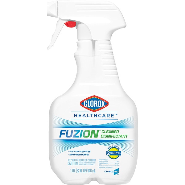 Clorox Bleach Disinfectant, 32 oz. Trigger Spray Bottle, Unscented, Translucent, 9 PK - 31478