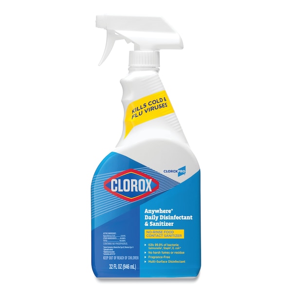 Clorox Cleaners & Detergents, 32 oz. Trigger Spray Bottle, Unscented, 12 PK - 01698