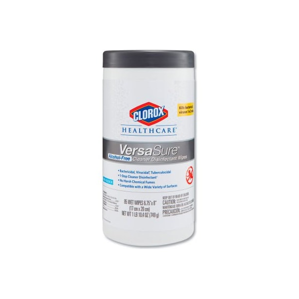 Clorox Clorox Healthcare Versasure Cleaner Disinfectant Wipes, 6-3/4" X 8", White, 85 Towels/Can - 31757EA