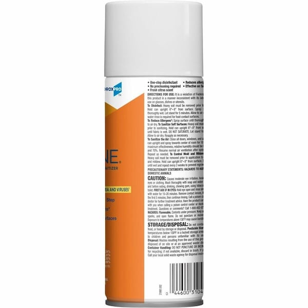 Clorox Disinfectant, 14 oz. Aerosol Can, Unscented, 12 PK - 31043