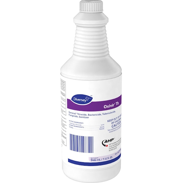 Diversey Cleaner and Disinfectant, 32 oz. Trigger Spray Bottle, Unscented, Colorless, 12 PK - 4277285