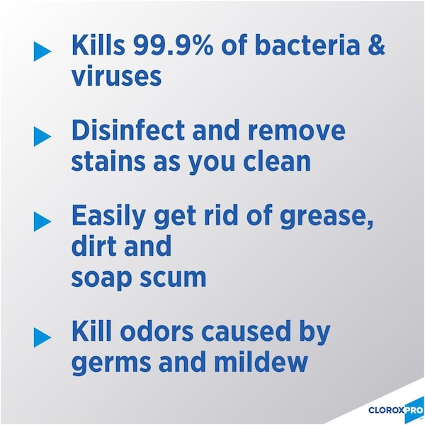 Clorox Clorox Disinfectant Cleaner with Bleach Refill, 1 gal. Jug, Unscented, 4 PK - 35420