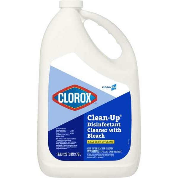 Clorox Clorox Disinfectant Cleaner with Bleach Refill, 1 gal. Jug, Unscented, 4 PK - 35420