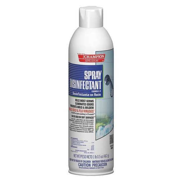 Chase Aerosol Quat Disinfectant, 16.5oz., PK12, 16.5 oz. Aerosol Can, 12 PK - 5157