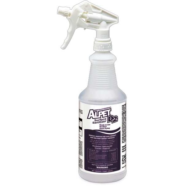 Best Sanitizers Cleaner, Disinfectant and Sanitizer, 1 qt. Trigger Spray Bottle, Alcohol, 12 PK - SS10003