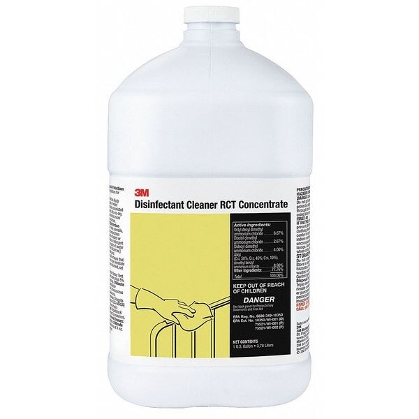 3M RCT Disinfectant Cleaner, 1 gal. Bottle, Unscented, 4 PK - 85785