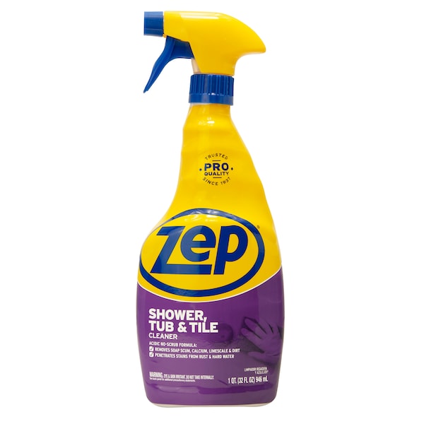 Zep Shower, Tub & Tile Cleaner, 32oz, PK4 - ZUSTT32PF4