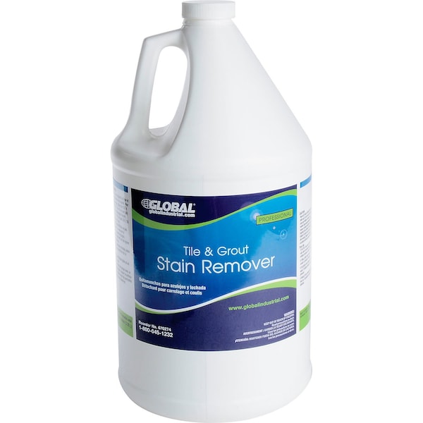Global Industrial Tile & Grout Stain Remover, 1 Gallon Bottles, 4PK - 670274