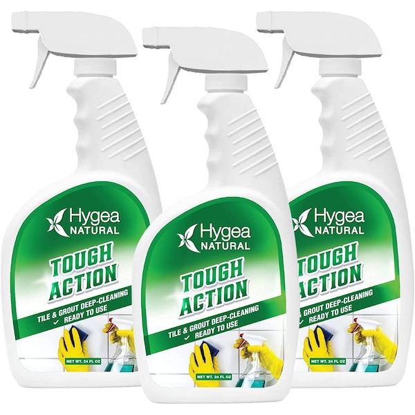 Hygea Natural Tough Action  Tile  Grout DeepCleaning Ready to use 24oz Spray 3 pack - HN-3002-3
