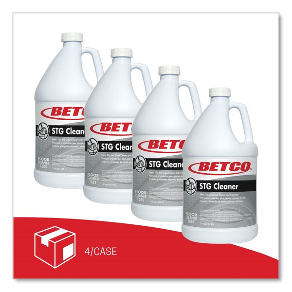Betco Stone, Tile, Grout Cleaner and Protectant, Pleasant Scent, 1 gal Bottle, 4PK - 16850400