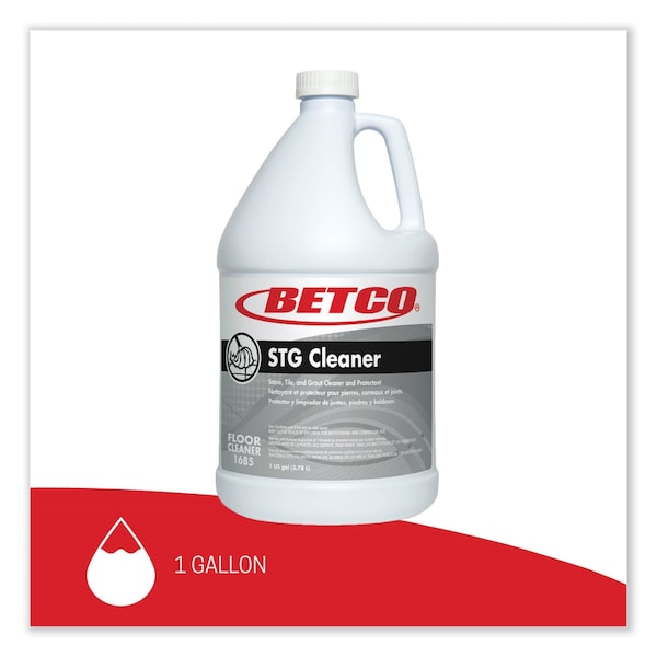 Betco Stone, Tile, Grout Cleaner and Protectant, Pleasant Scent, 1 gal Bottle, 4PK - 16850400